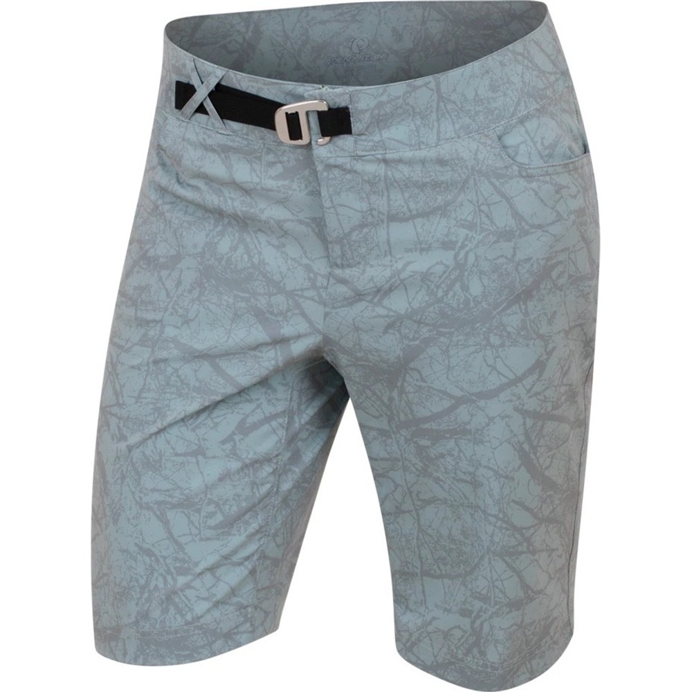 Pearl Izumi Womens Canyon Mountain Bike Shorts Gray Green Print Size 2